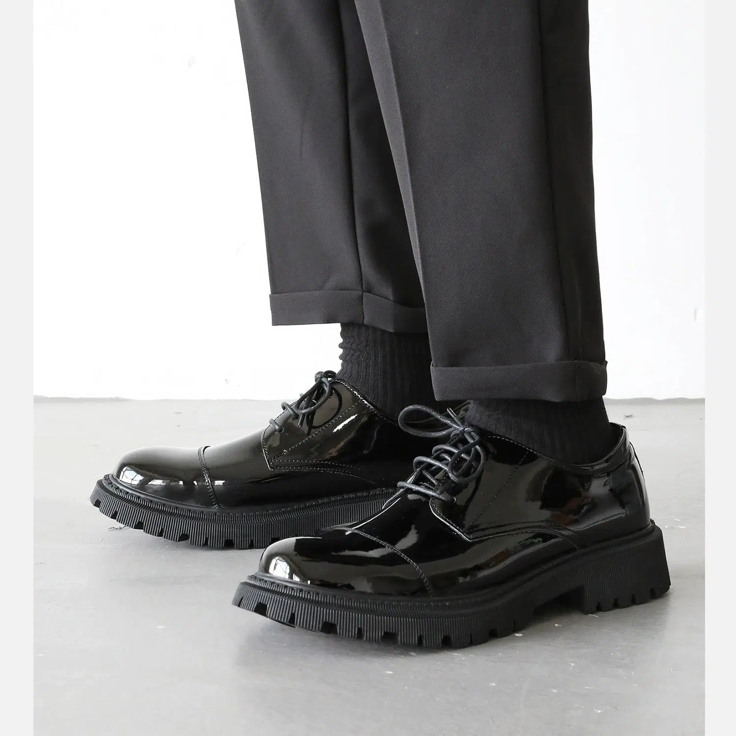 Stylish Patent Leather Casual Shoes