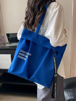 Stylish Slogan Tote Bag