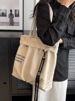 Stylish Slogan Tote Bag