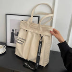 Stylish Slogan Tote Bag