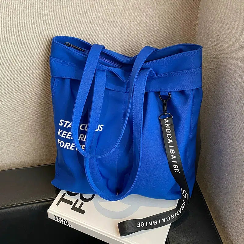 Stylish Slogan Tote Bag