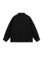 Stylish Speckled Denim Jacket