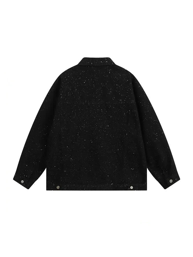 Stylish Speckled Denim Jacket