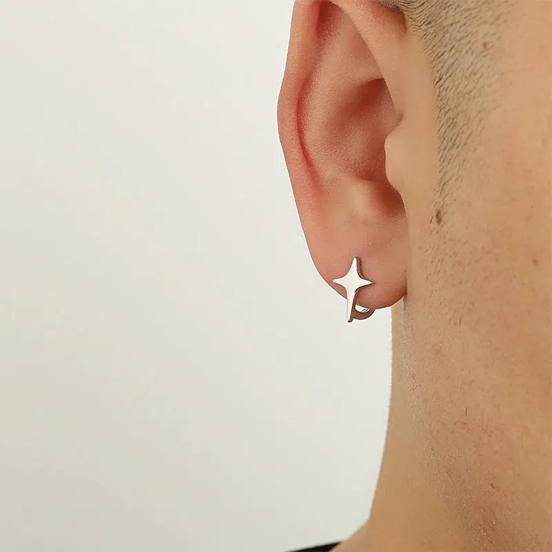 Stylish Star Hoop Earrings