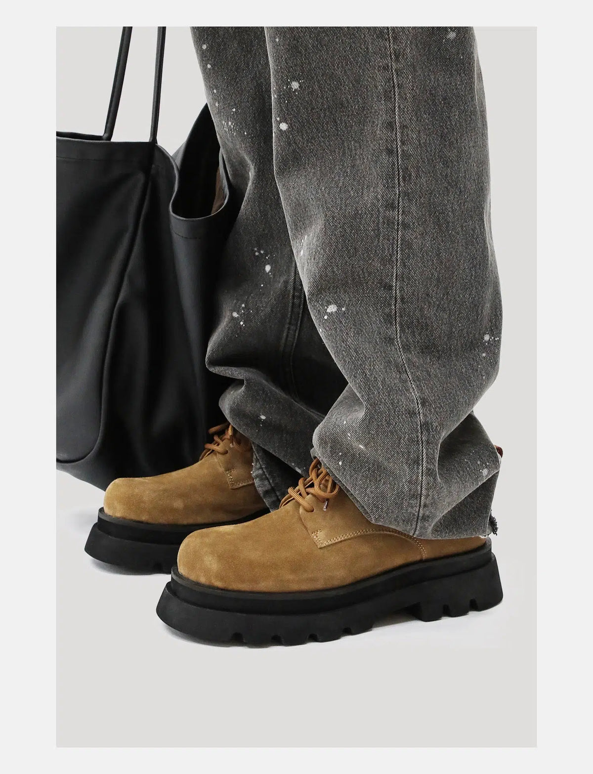 Stylish Suede Lace-Up Casual Shoes