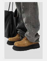 Stylish Suede Lace-Up Casual Shoes