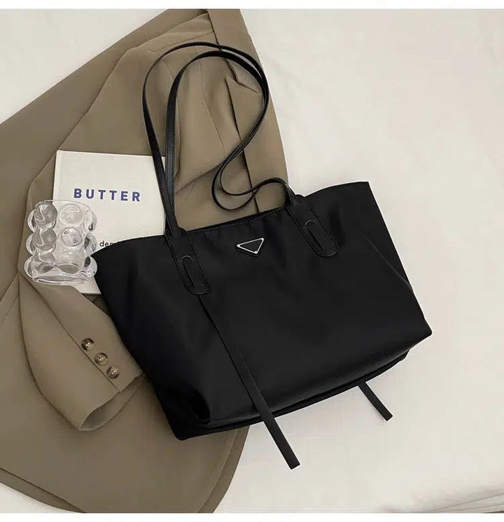 Stylish Triangular Logo Tote Bag