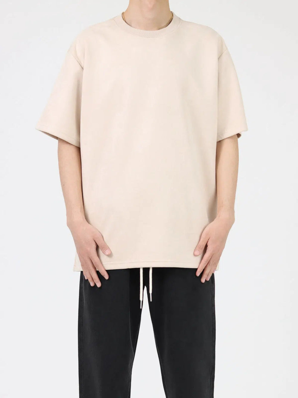Suede Crewneck T-shirt
