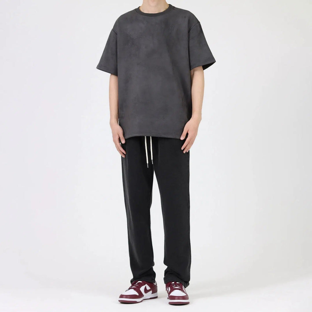 Suede Crewneck T-shirt