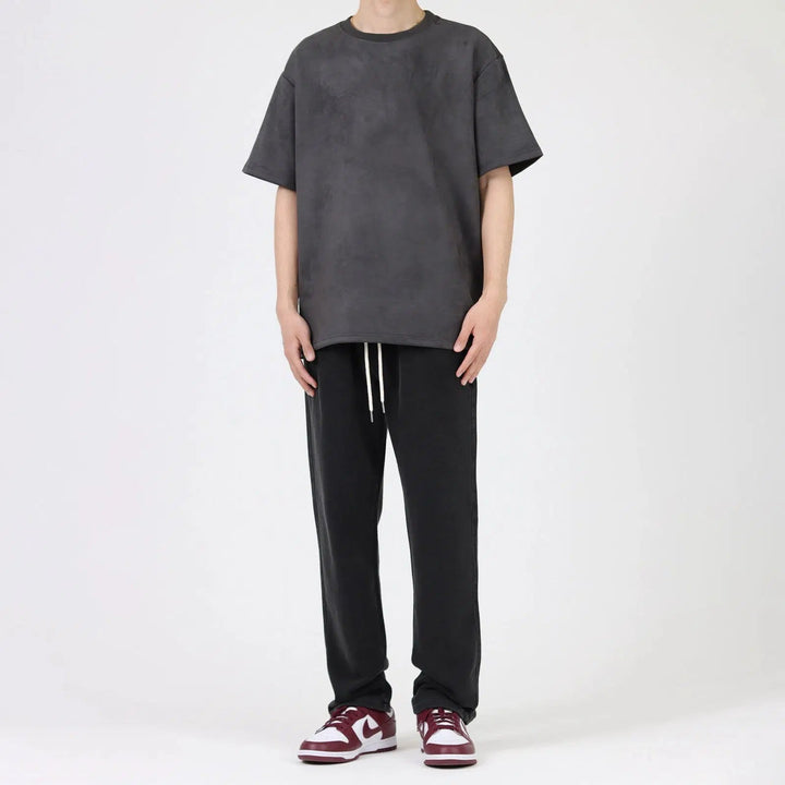 Suede Crewneck T-shirt