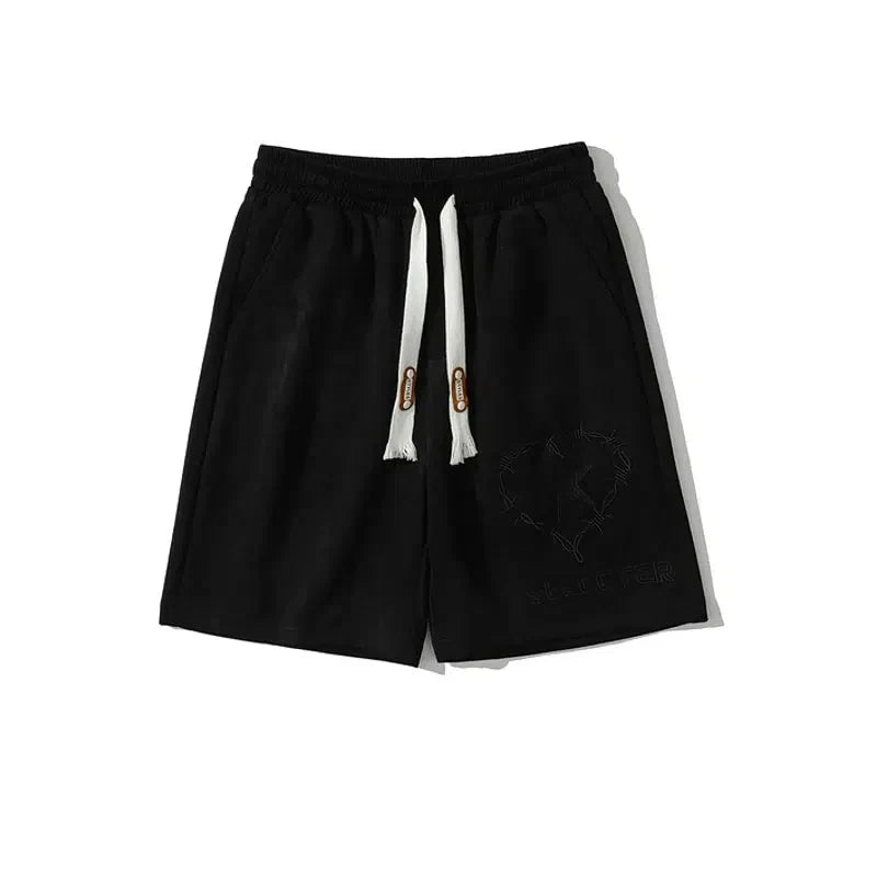 Suede Elastic-Waist Casual Shorts