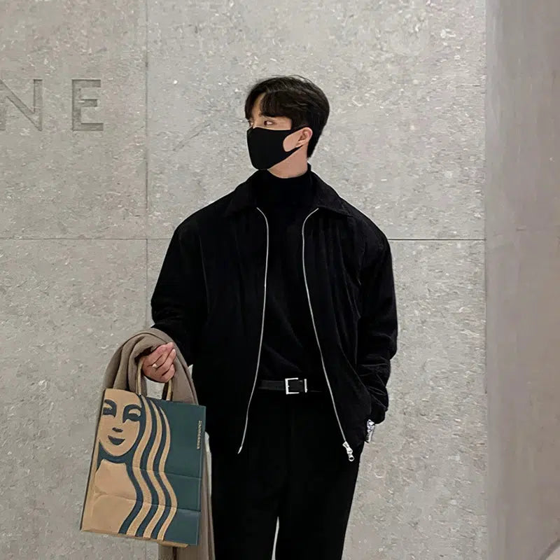 Suede Lapel Thickened Short Jacket