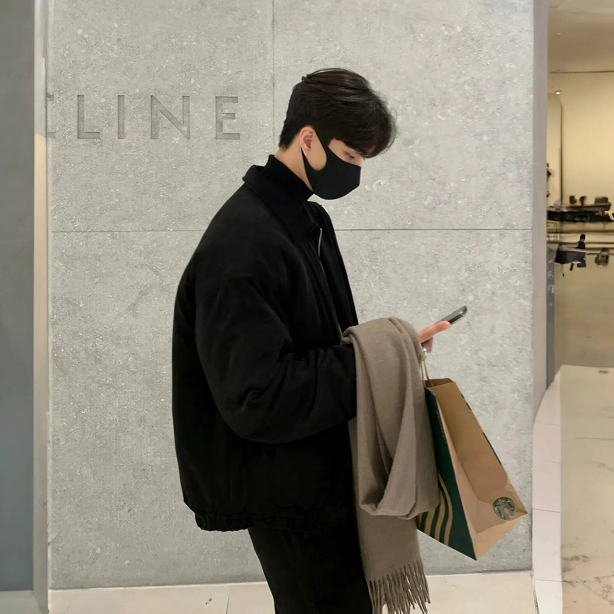 Suede Lapel Thickened Short Jacket