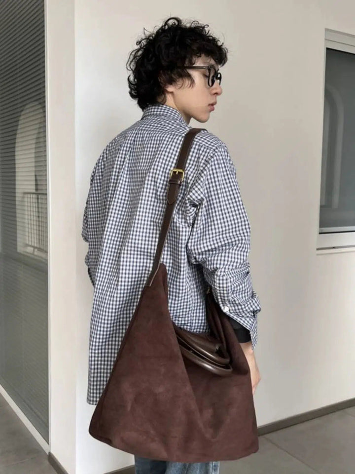 Suede Large Capacity Crossbody Bag