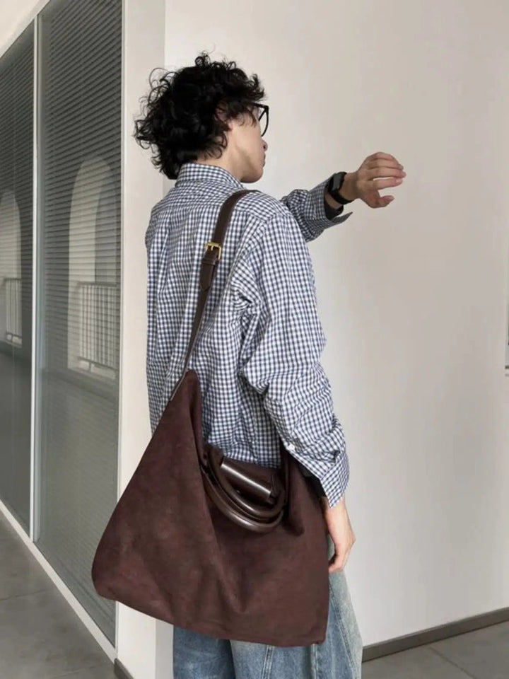 Suede Large Capacity Crossbody Bag