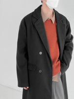 Suit Collar Mid-length Woolen Coat