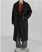 Suit Collar Mid-length Woolen Coat