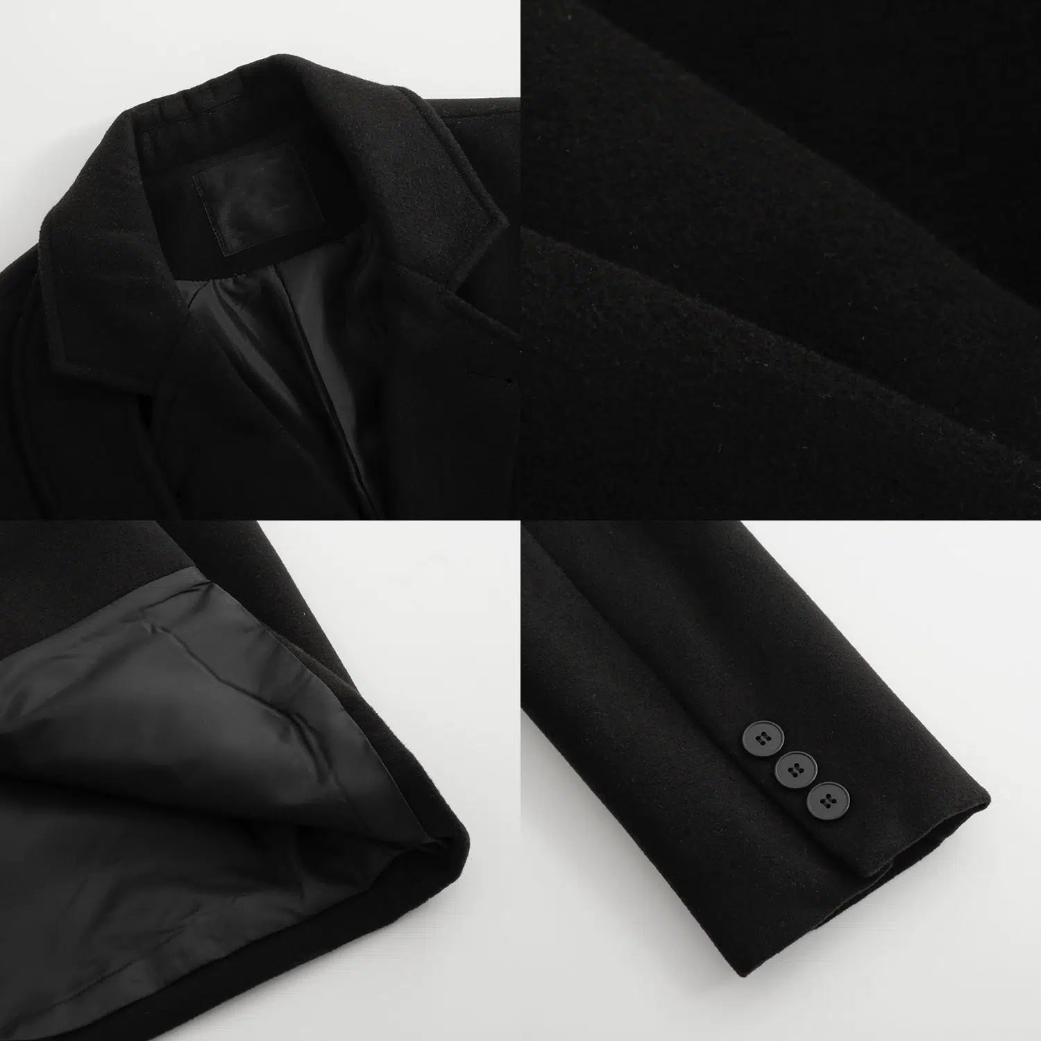 Suit Collar Mid-length Woolen Coat