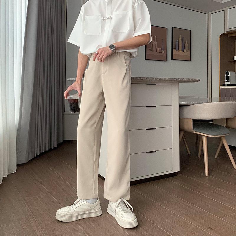 Summer Drape Cropped Silk Pants