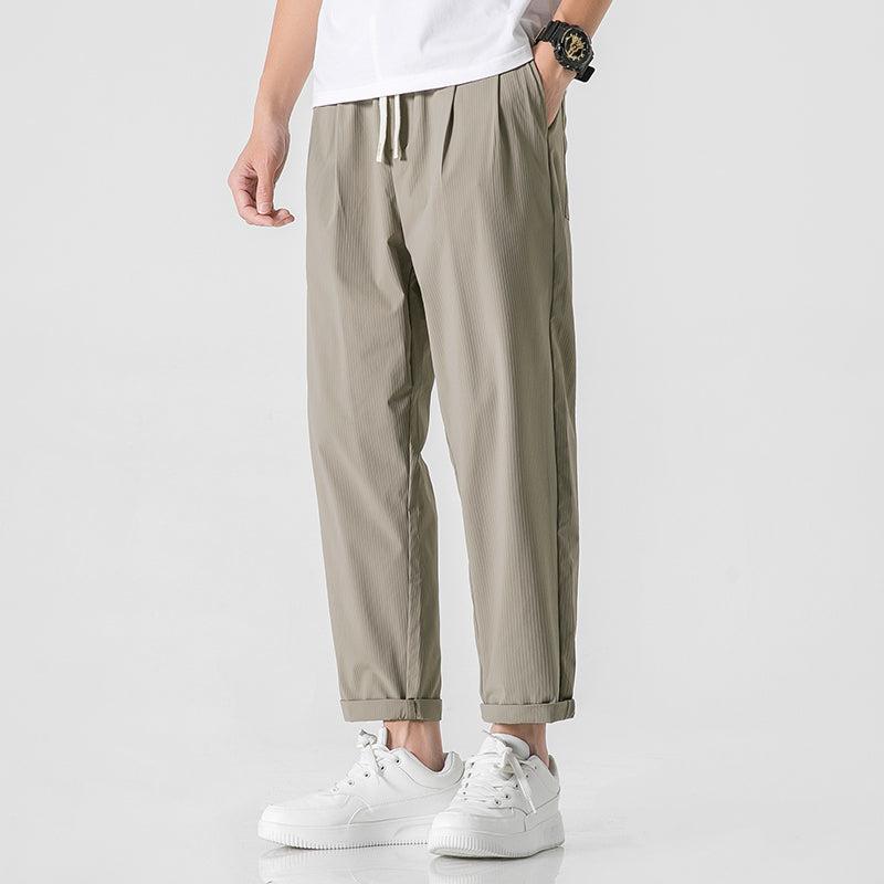 Summer Ice Silk Drawstring Pants