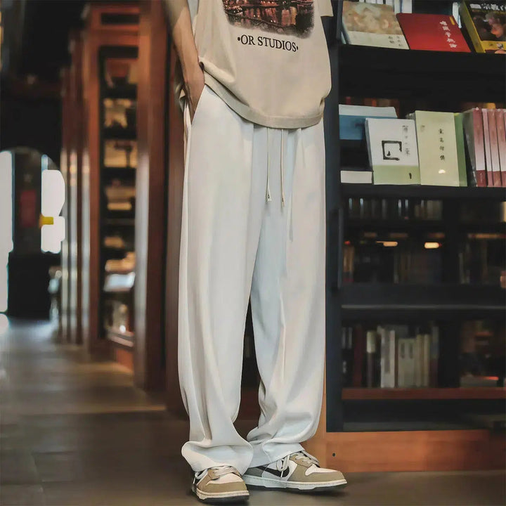 Summer Ice Silk Straight Pants