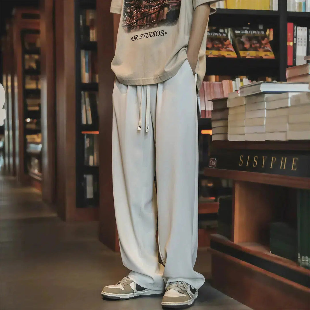 Summer Ice Silk Straight Pants