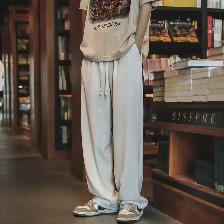 Summer Ice Silk Straight Pants
