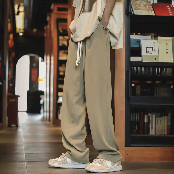 Summer Ice Silk Straight Pants