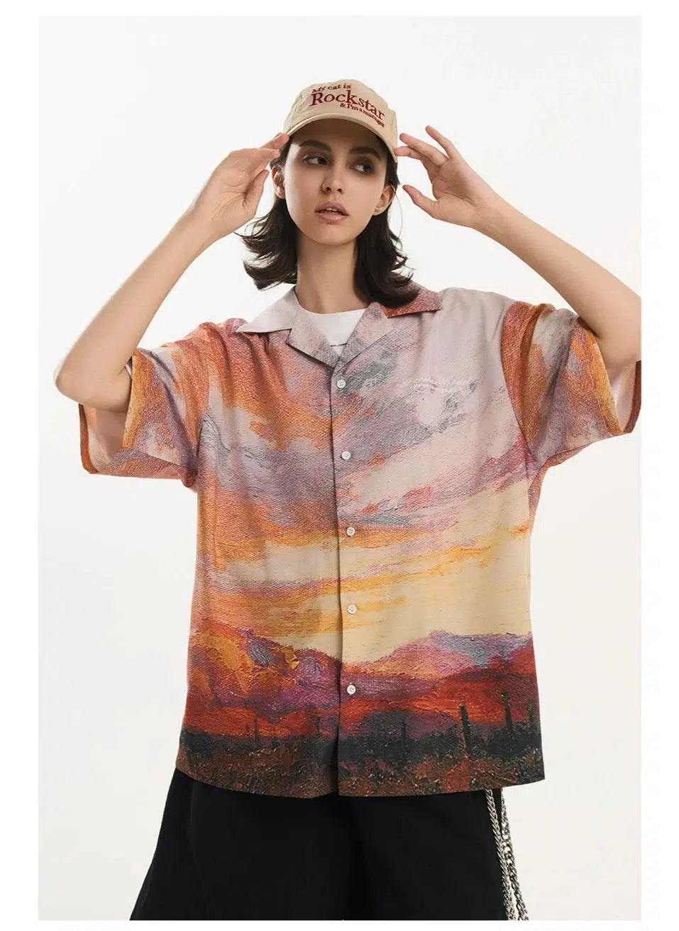 Sunset Pattern Button-down Shirt