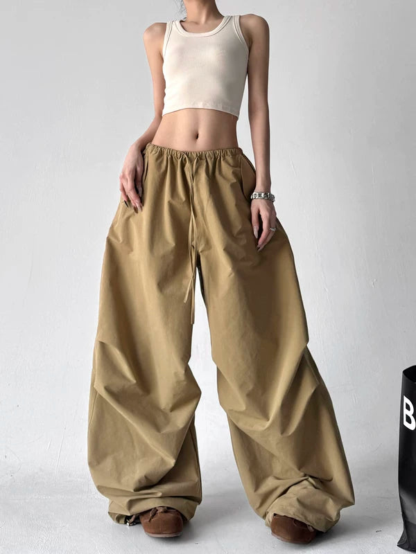 High Waisted Wide Leg Cargo Pants 3