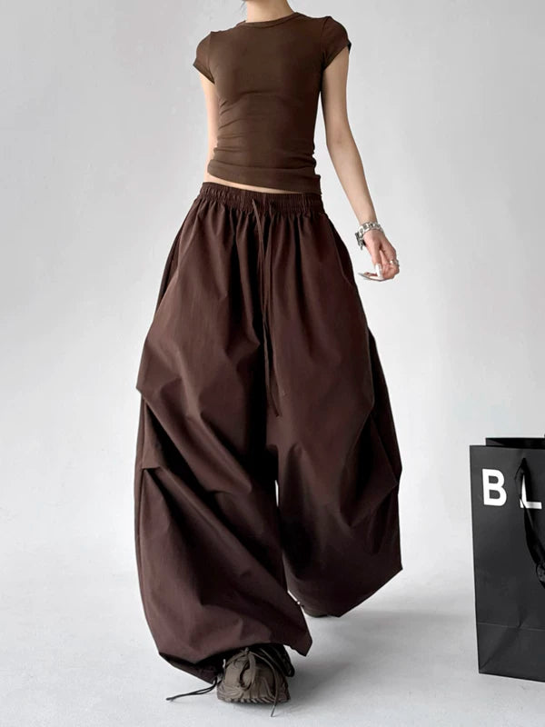 High Waisted Wide Leg Cargo Pants 4