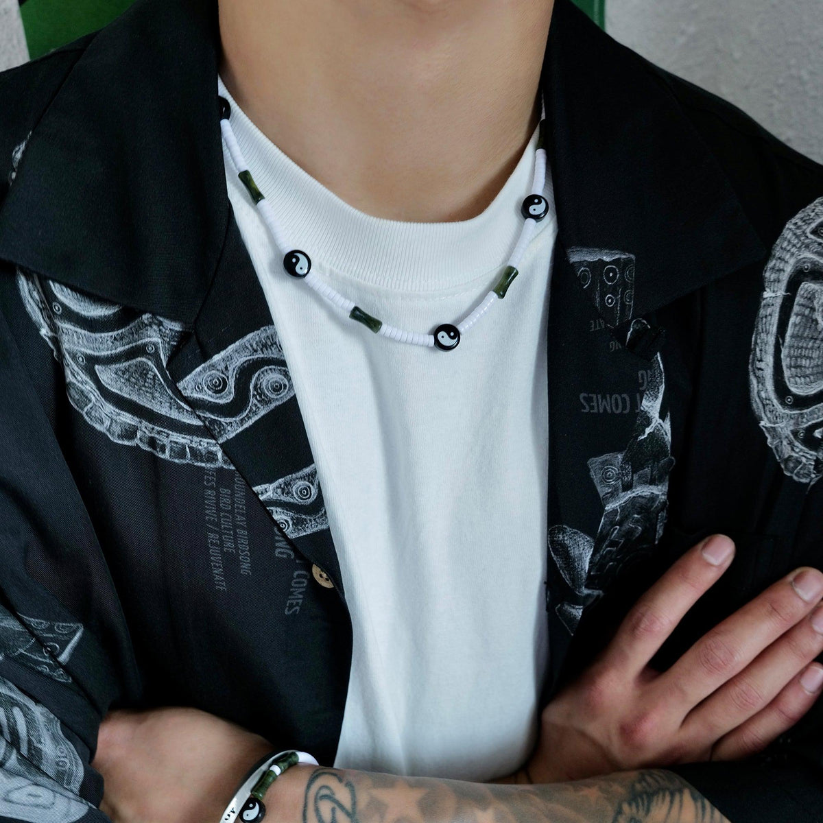 Tai Chi Bead Jade Necklace