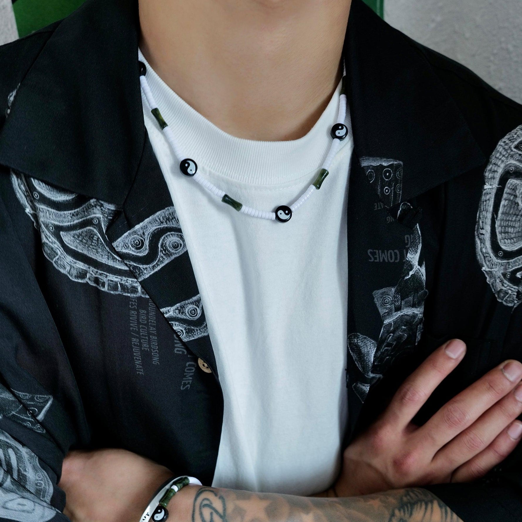 Tai Chi Bead Jade Necklace