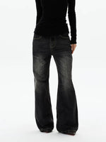 Retro Wide Leg Whiskered Denim Pants 4