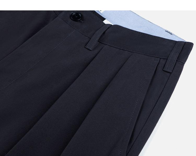 Tapered Double Pleat Wide Leg Pants
