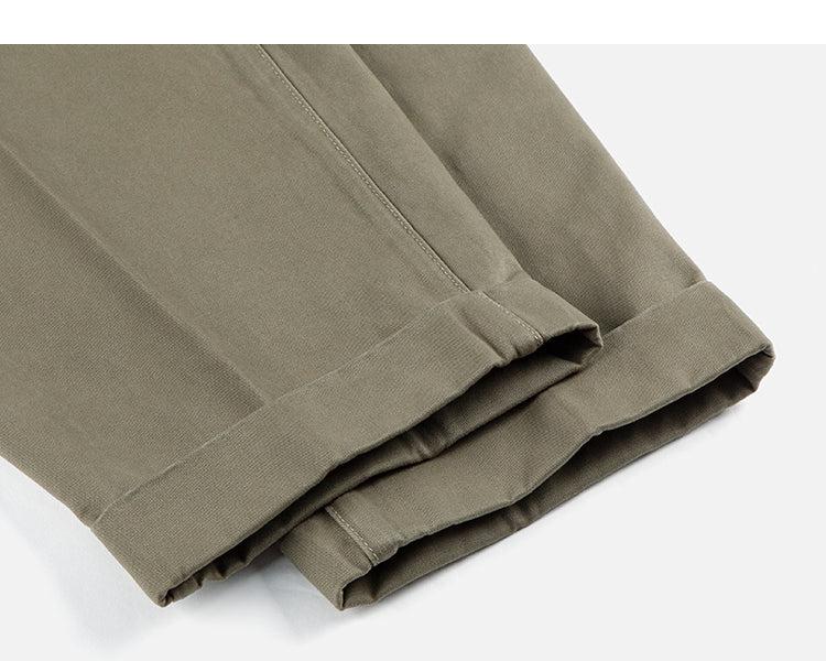 Tapered Double Pleat Wide Leg Pants