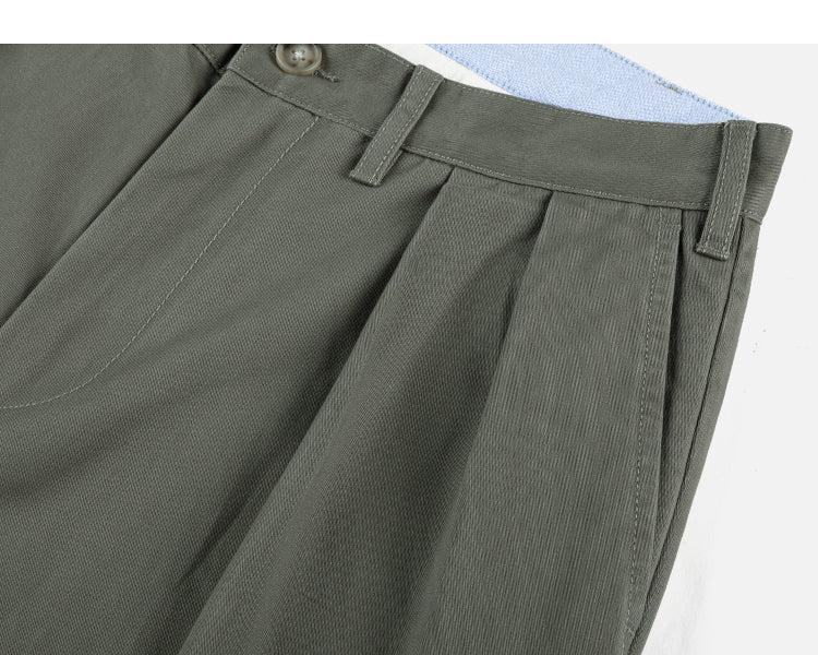 Tapered Double Pleat Wide Leg Pants