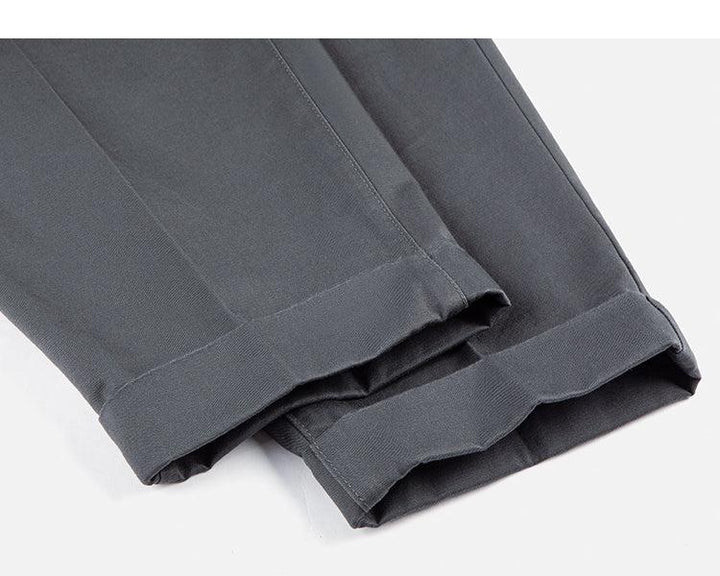 Tapered Double Pleat Wide Leg Pants