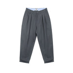 Tapered Double Pleat Wide Leg Pants