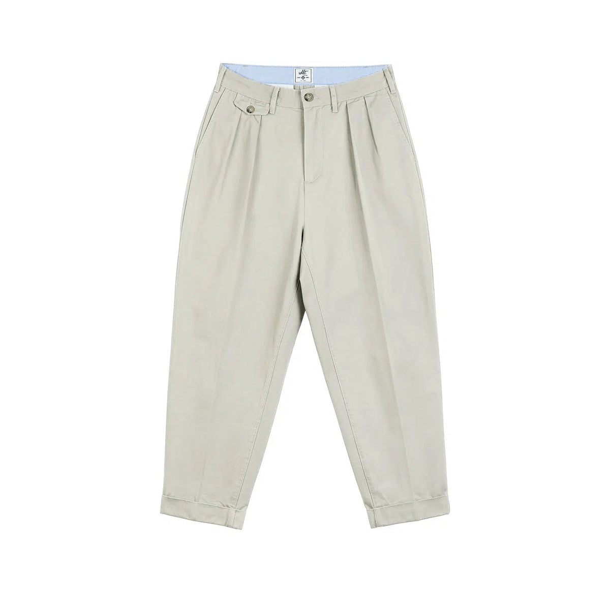 Tapered Double Pleat Wide Leg Pants