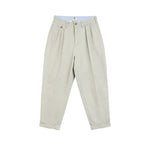 Tapered Double Pleat Wide Leg Pants