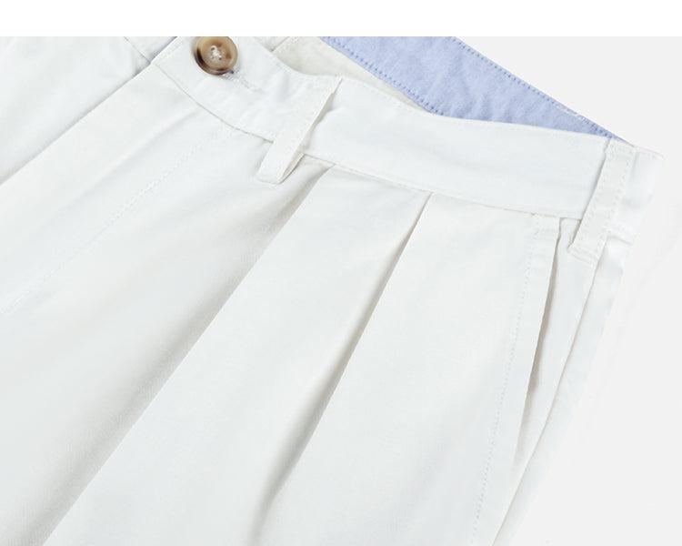 Tapered Double Pleat Wide Leg Pants