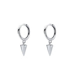 Tapered Drop Hoop Earrings