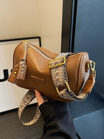 Tassel Accent Leather Shoulder Bag