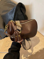 Tassel Accent Leather Shoulder Bag