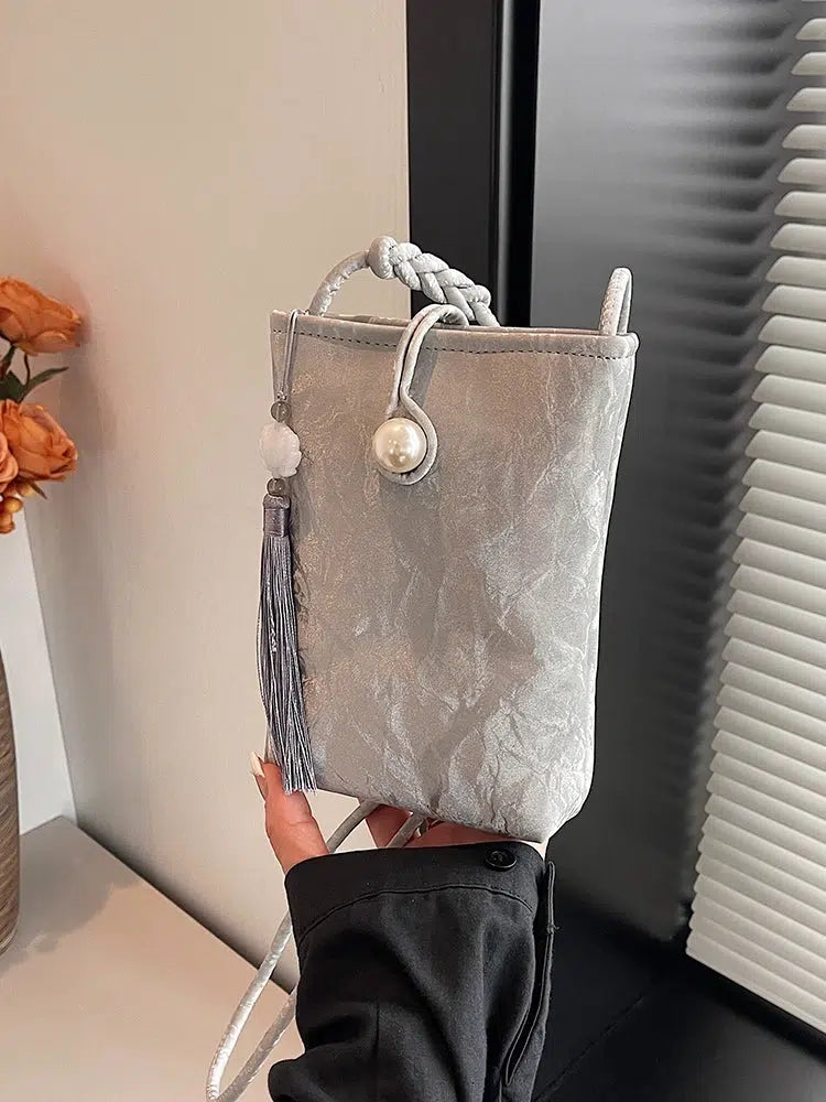Tassel Bead Silk Mobile Phone Bag
