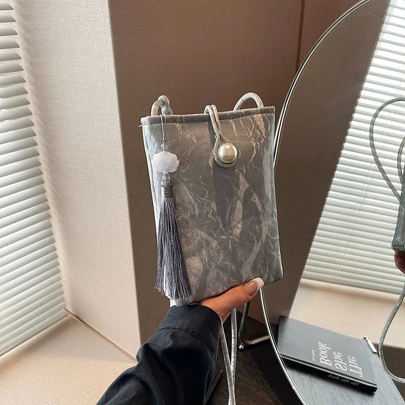 Tassel Bead Silk Mobile Phone Bag