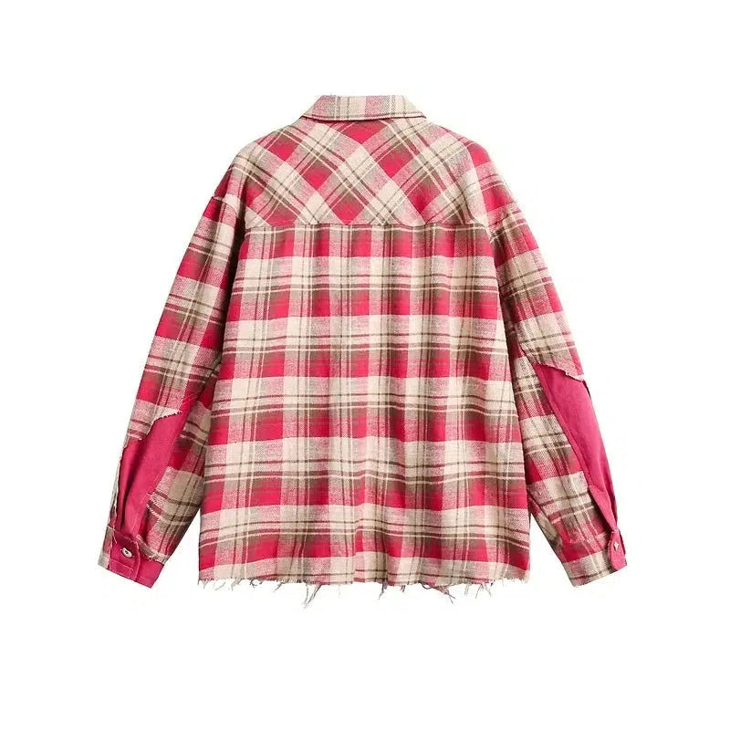 Tassel Plaid Overshirt