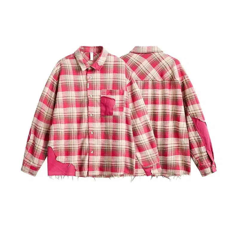 Tassel Plaid Overshirt