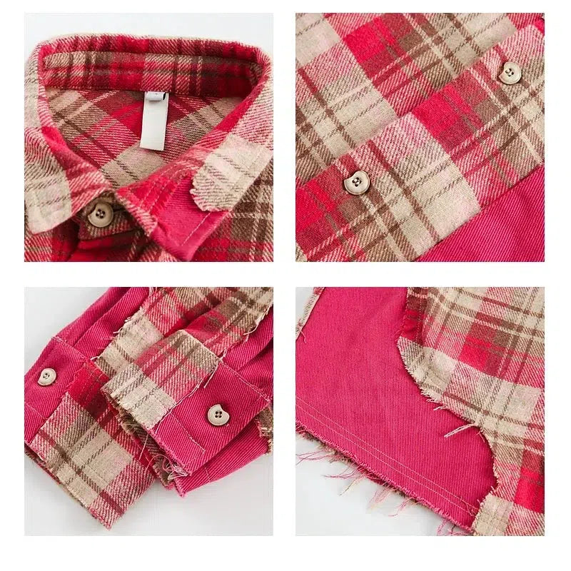 Tassel Plaid Overshirt